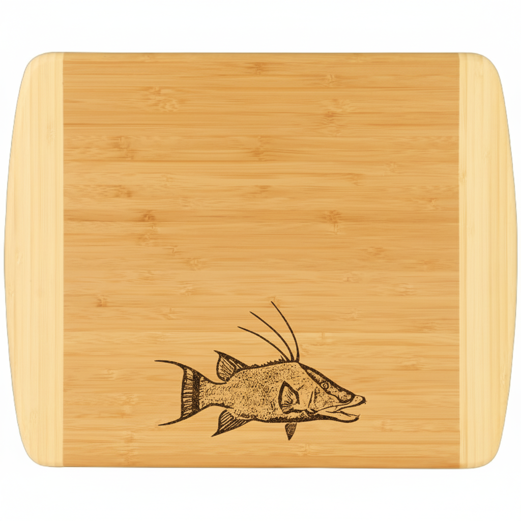 Two-Tone Bamboo Board - 13.5" x 10.5" - Personalized & Eco-Friendly