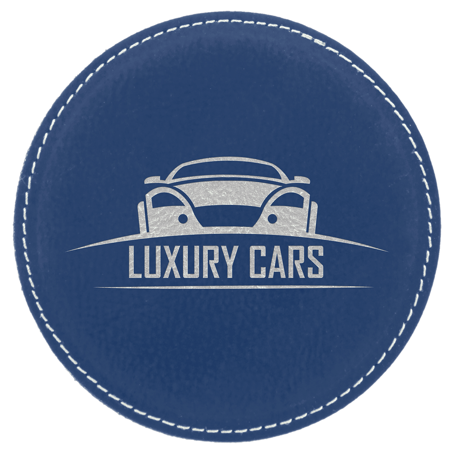 Custom Laser Engravable Leatherette Coaster - Round