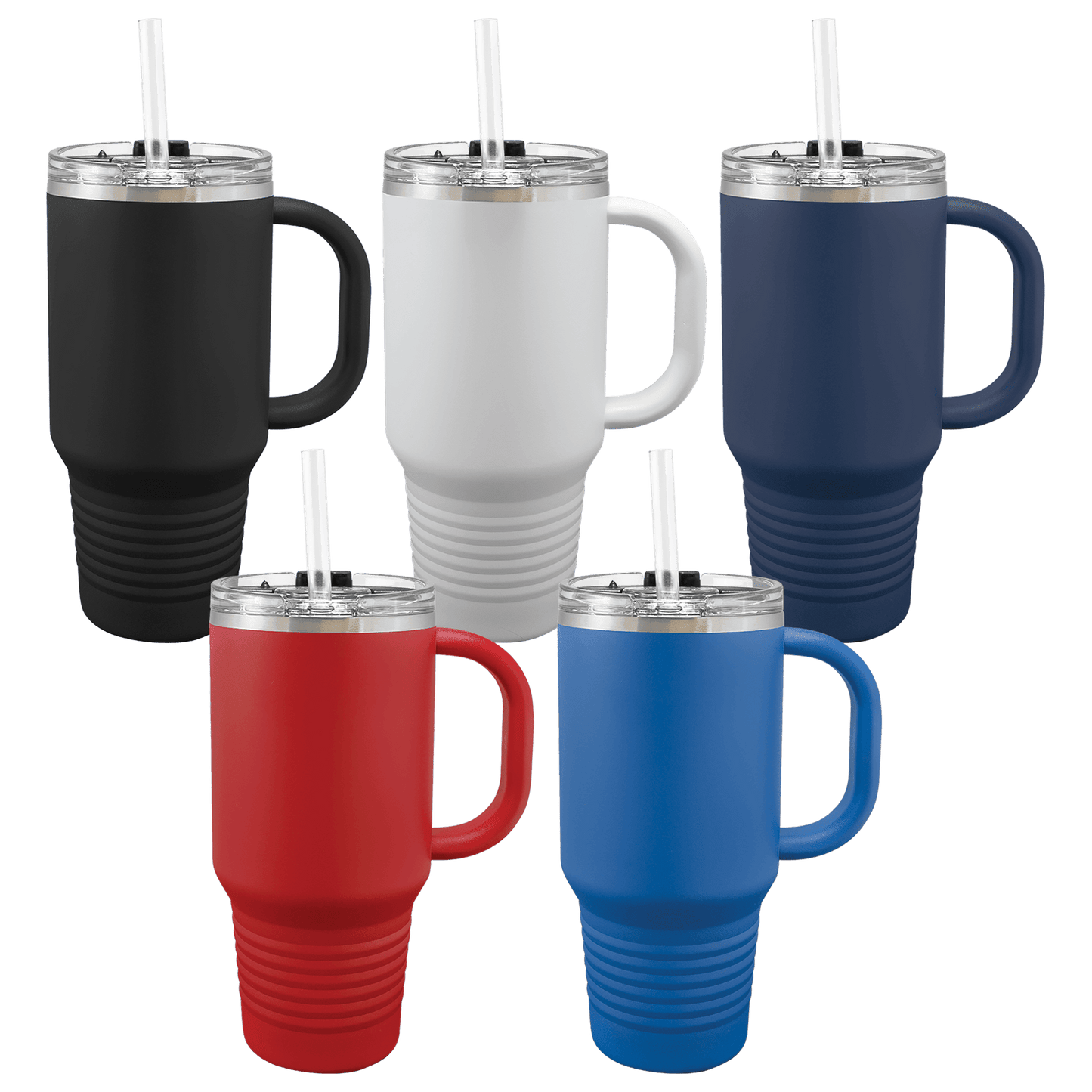Custom 32oz Insulated Tumbler with Straw | Personalized Logo Design Travel Mug