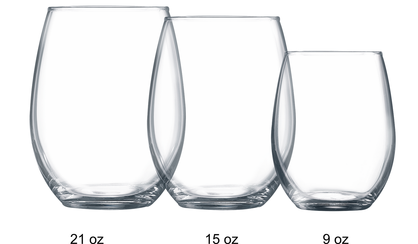 Personalized Polar Camel Stemless Wine Glass (9oz, 15oz, or 21oz) - Laser Engraved with Custom Design