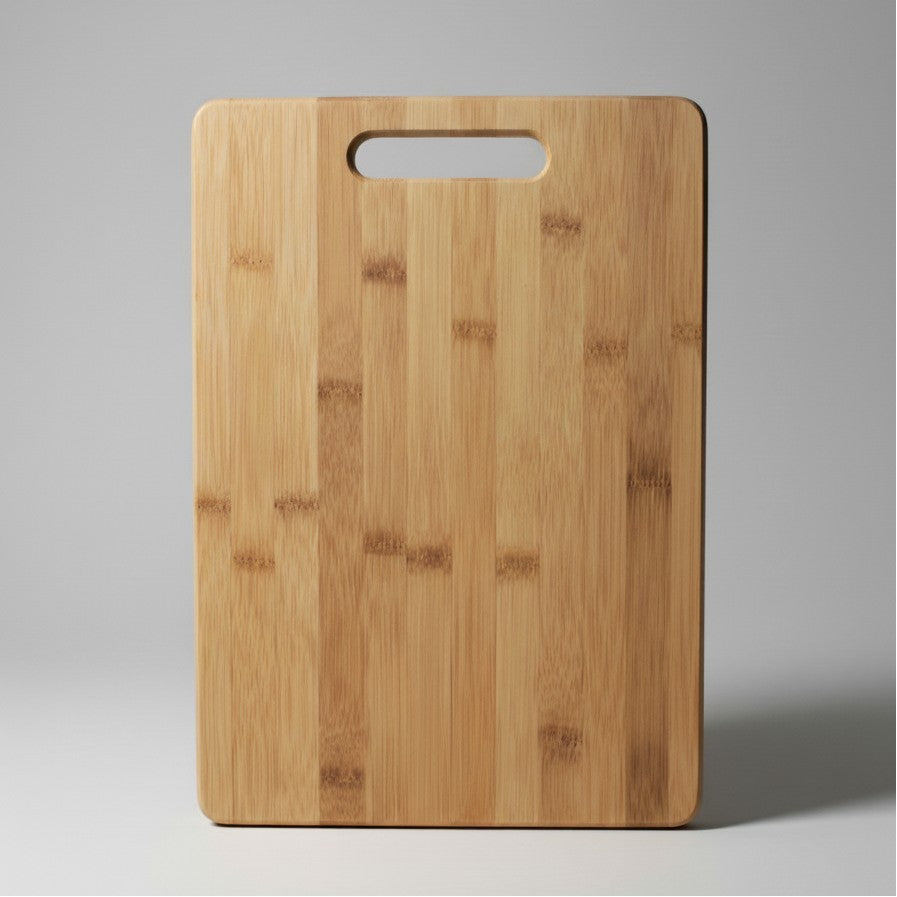 0202b - 9.75" x 13.75" Bamboo Cutting Board With Handle