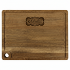 2324 - Acacia Wood Cutting Board with Drip Ring (11 1/2" x 8 3/4")