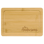 Custom Engraved Bamboo Juice Groove Cutting Board | 9" x 6" Eco-Friendly Kitchen Gift