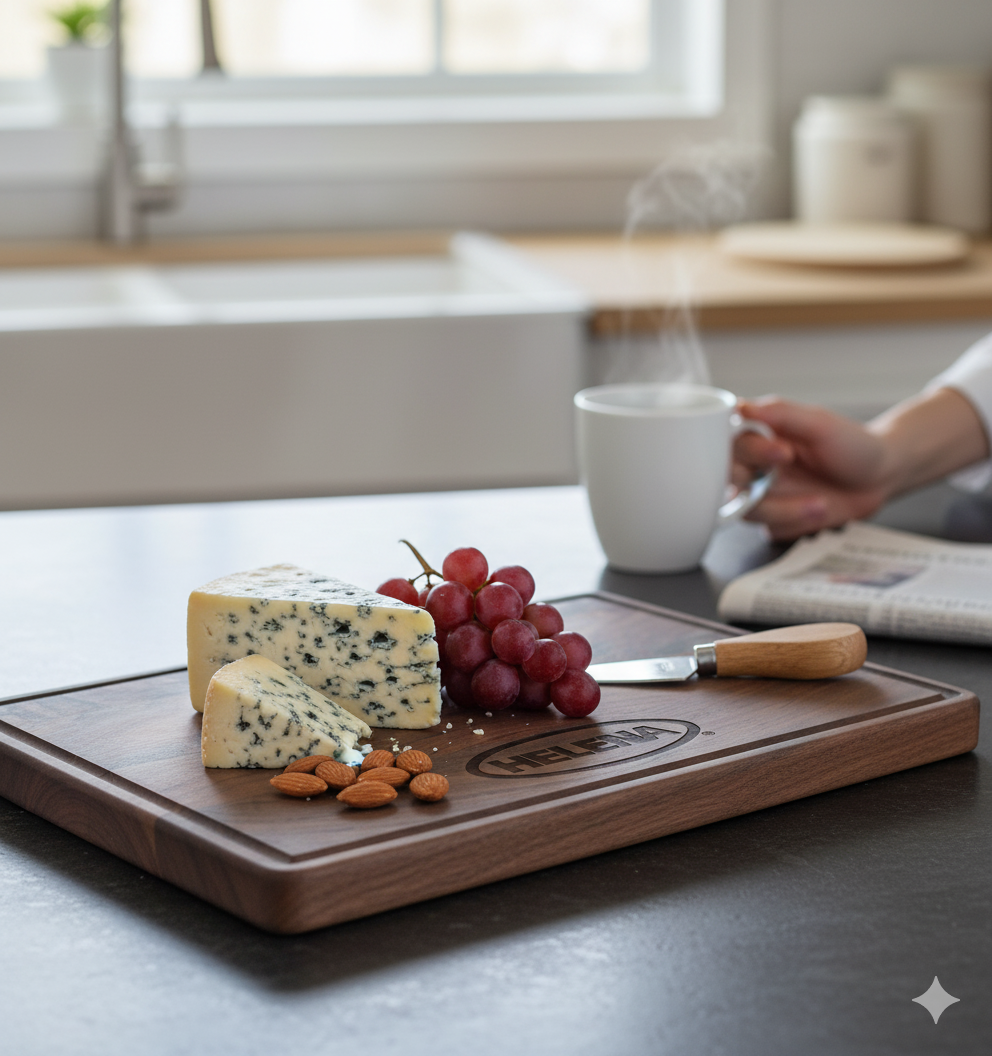 0941w - Custom Walnut Cutting Board with Drip Ring