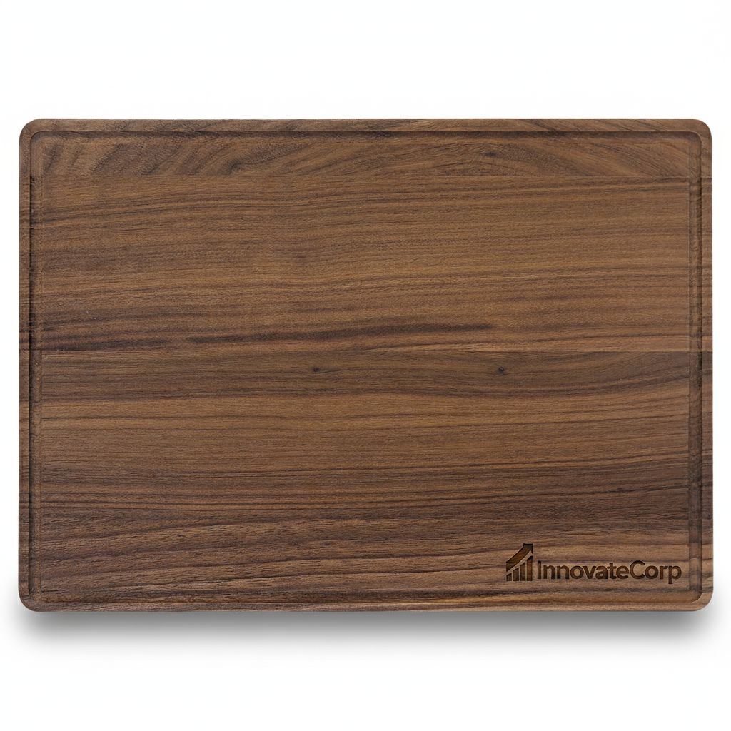 0942w - Custom Walnut Cutting Board with Drip Ring