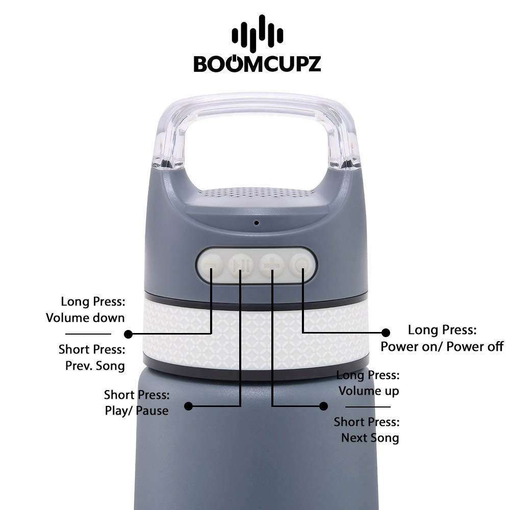 Custom Engraved Sportz 550 Bluetooth Speaker Bottle – 19 oz Insulated Stainless Steel