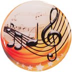 Music Epoxy Dome Mylar Insert