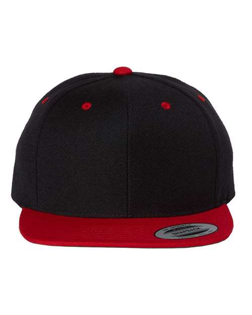 Custom Leather Patch or Printed Premium Flat Bill Snapback 6089M
