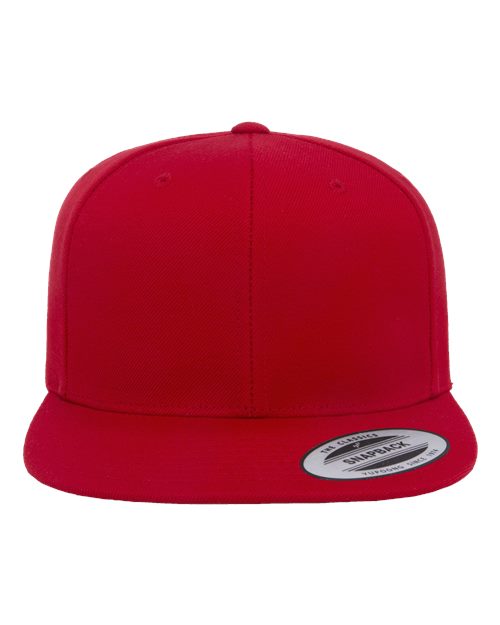 Custom Leather Patch or Printed Premium Flat Bill Snapback 6089M