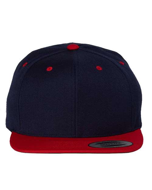 Custom Leather Patch or Printed Premium Flat Bill Snapback 6089M