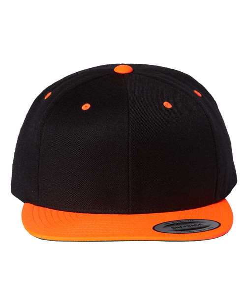 Custom Leather Patch or Printed Premium Flat Bill Snapback 6089M
