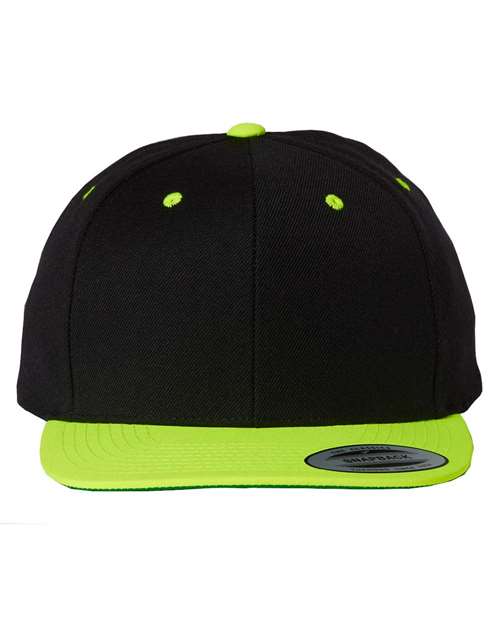 Custom Leather Patch or Printed Premium Flat Bill Snapback 6089M
