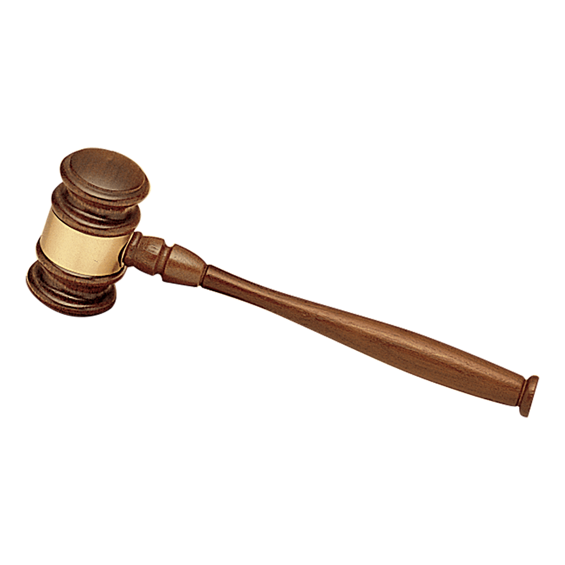 Walnut Gavel with Gold Gavel Band
