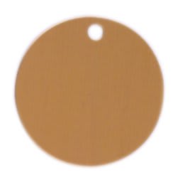 Solid Brass Round Key Tag