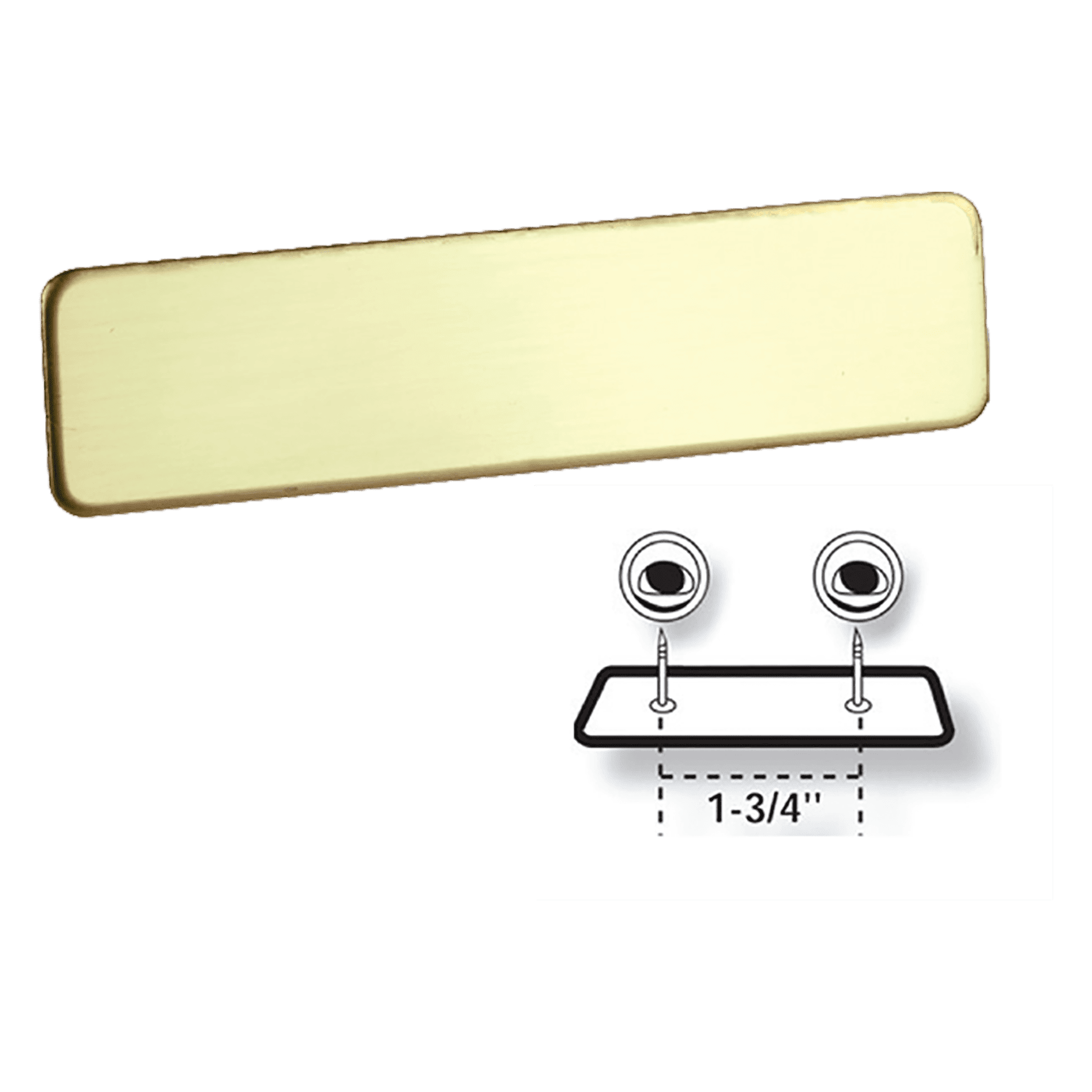 Metal Name Badge Blank with Fused Posts
