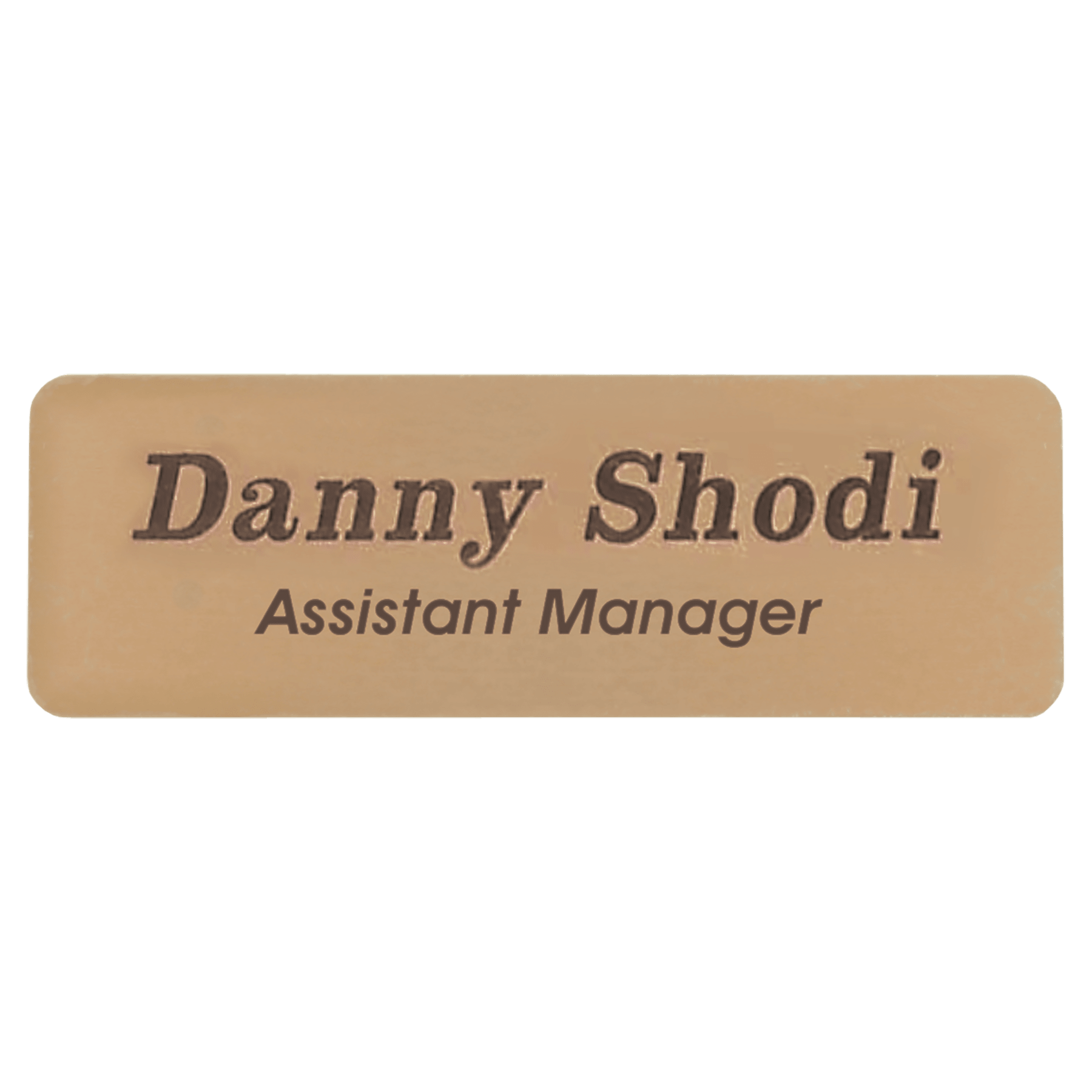 Gold Brass Name Badge Plate