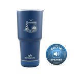 Custom Engraved Coastal Cupz Bluetooth Tumbler – 24oz Stainless Steel Insulated Speaker Cup
