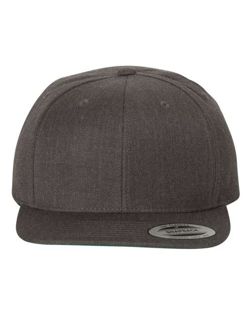 Custom Leather Patch or Printed Premium Flat Bill Snapback 6089M
