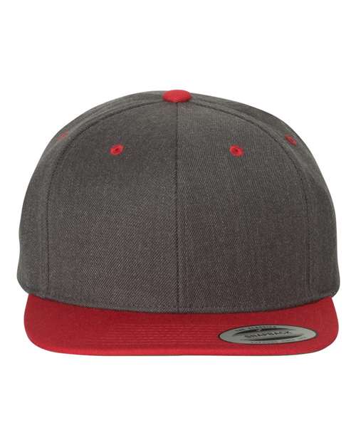Custom Leather Patch or Printed Premium Flat Bill Snapback 6089M