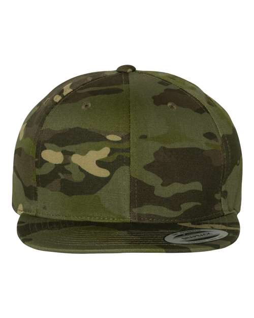 Custom Leather Patch or Printed Premium Flat Bill Snapback 6089M