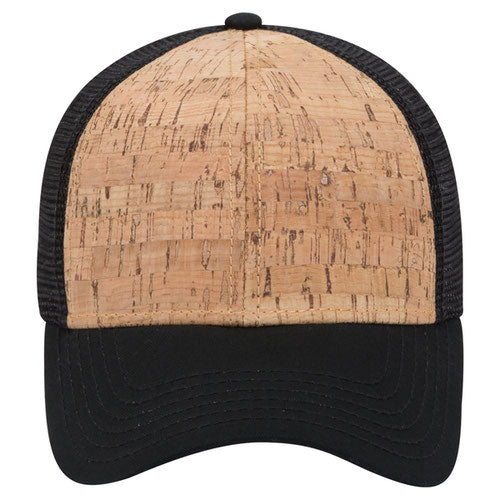 Custom Leather Patch OTTO Cork Trucker Hat with Mesh Back