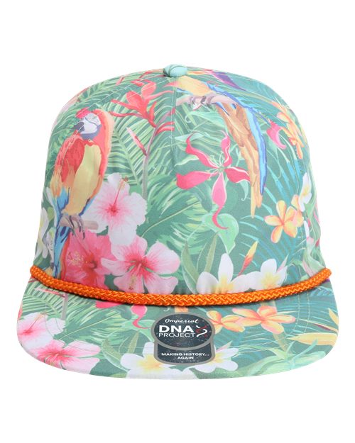 Custom Leather Patch or Printed Imperial Aloha Rope Cap DNA010