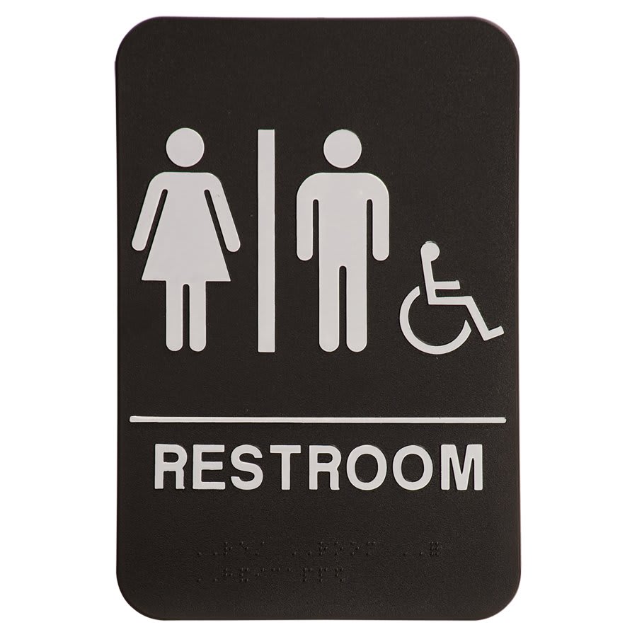 ADA Accessible Restroom Sign with Wheelchair Symbol