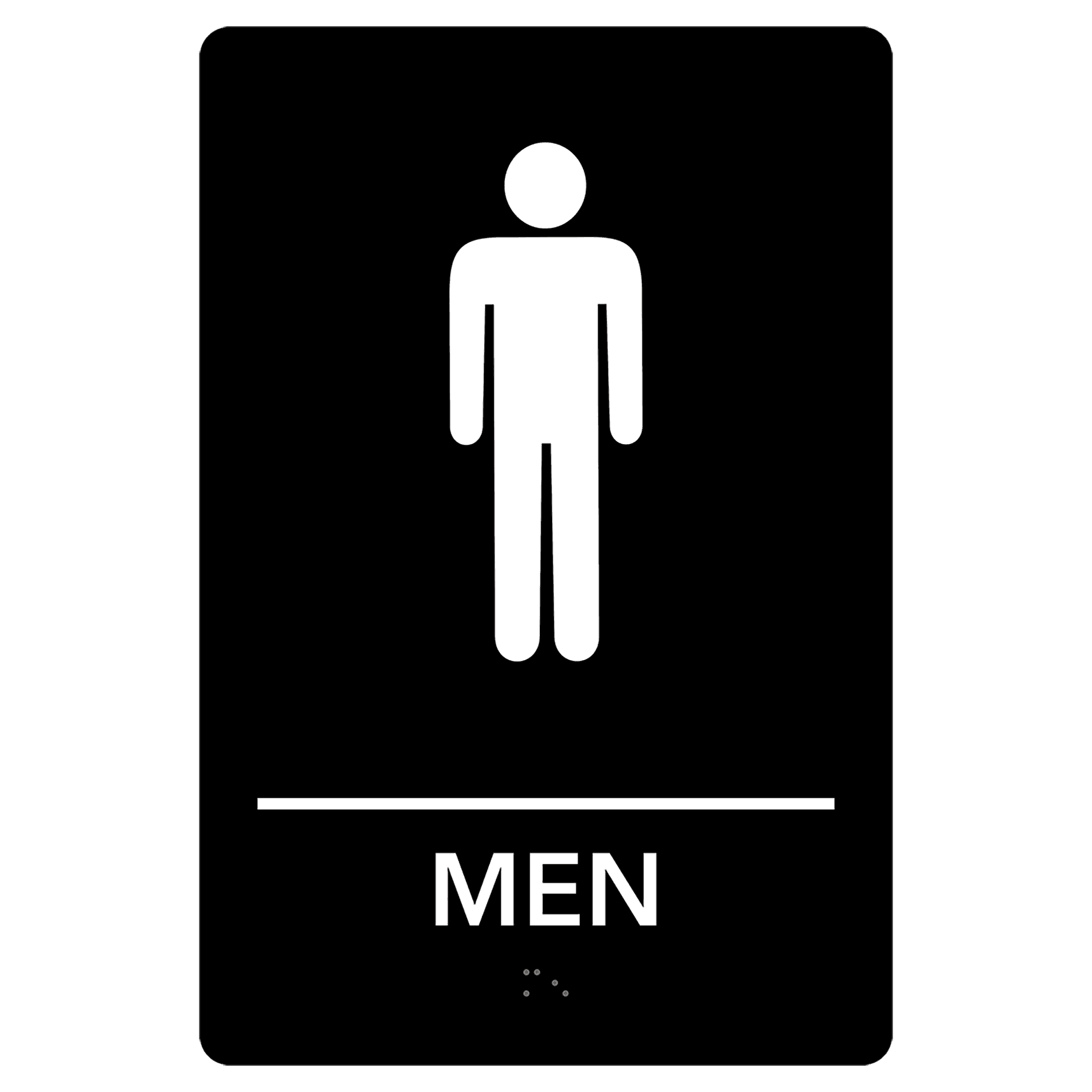 Pre-Designed ADA Men Restroom Sign