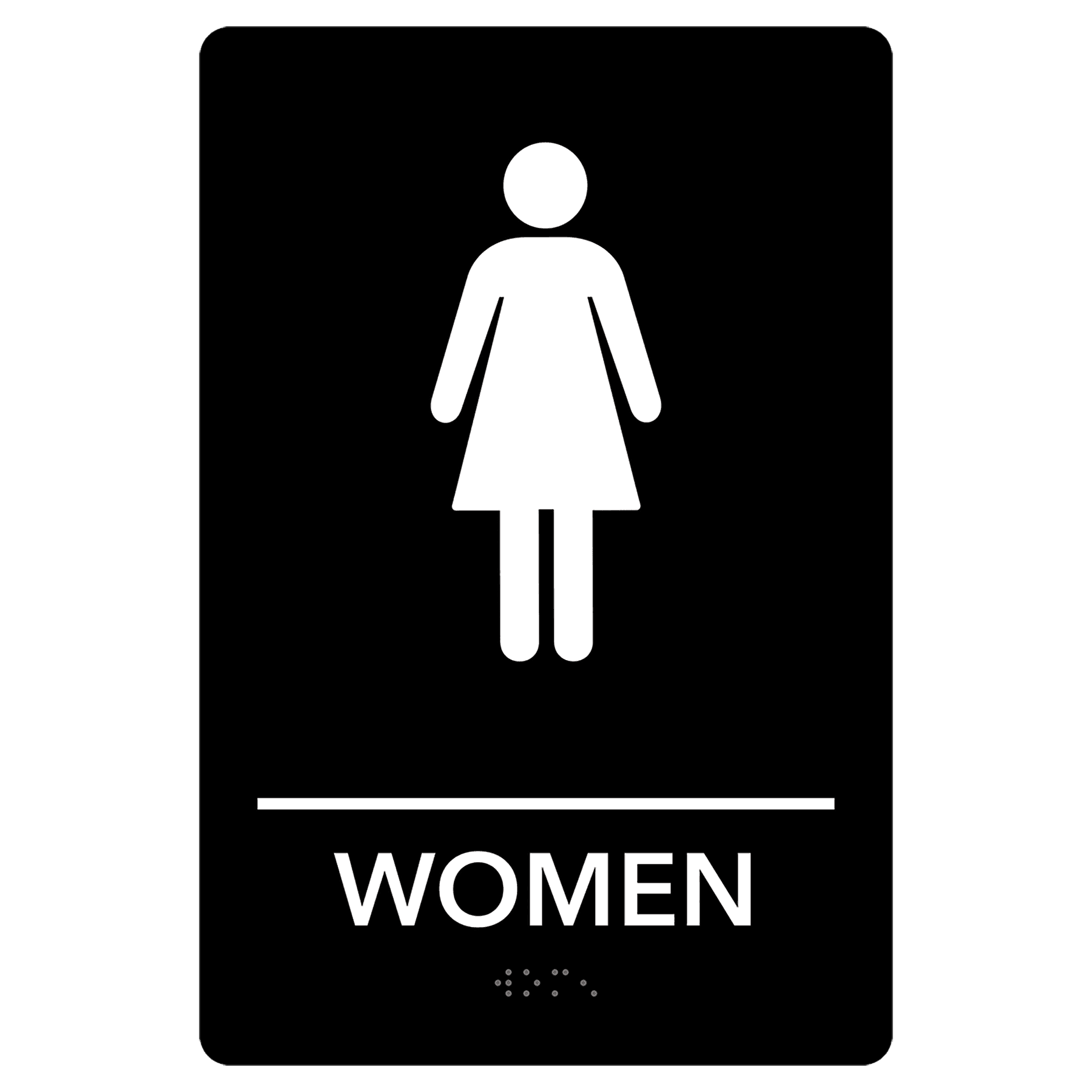 Pre-Designed ADA Women Restroom Sign
