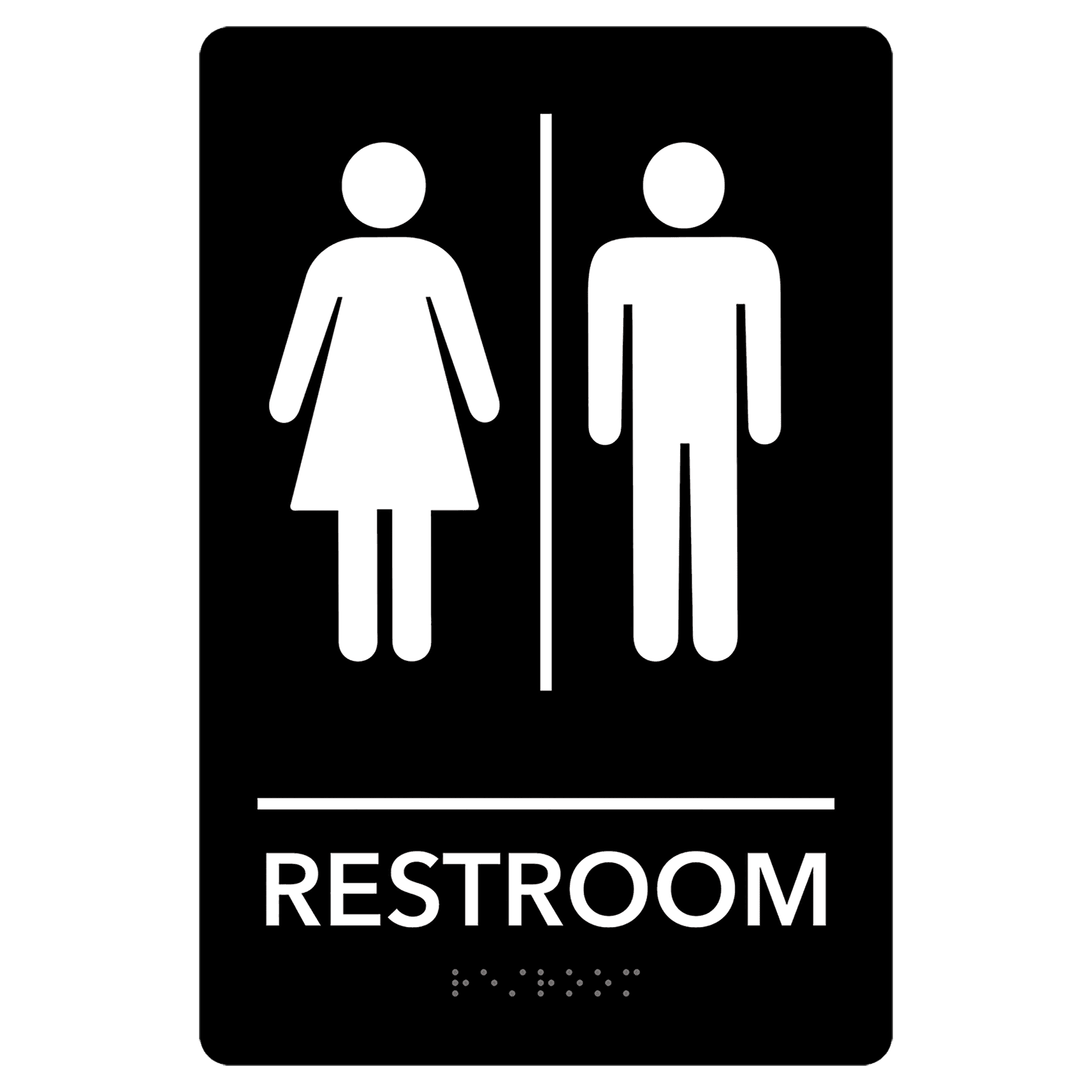 Pre-Designed ADA Unisex Restroom Sign