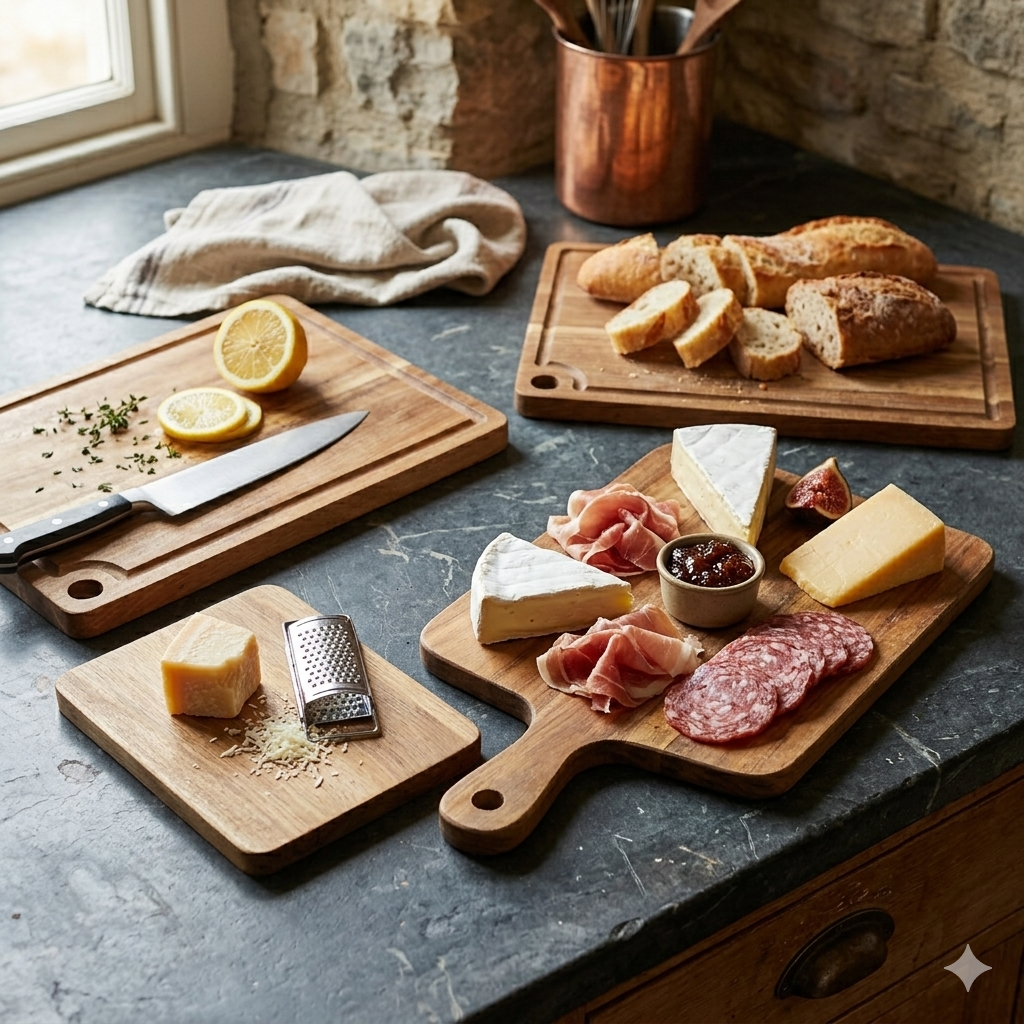 2322- Acacia Wood Cutting Board (9" x 6")