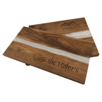 Acacia with Pearl Resin Serving Board