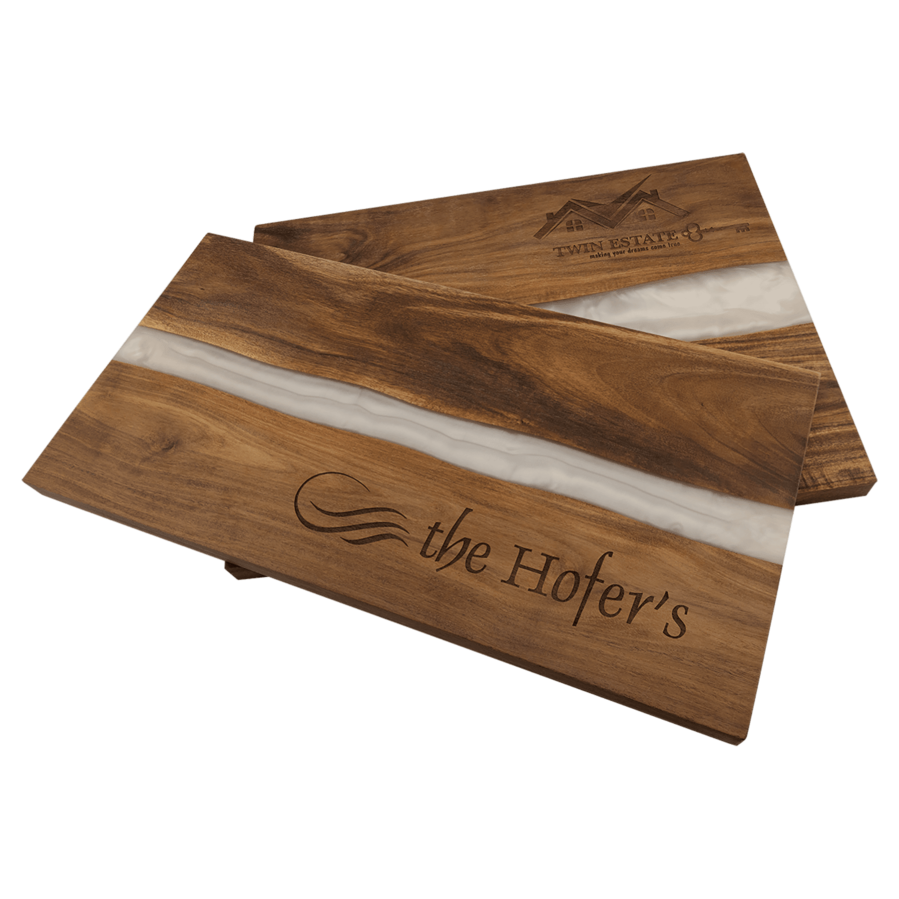 Acacia with Pearl Resin Serving Board