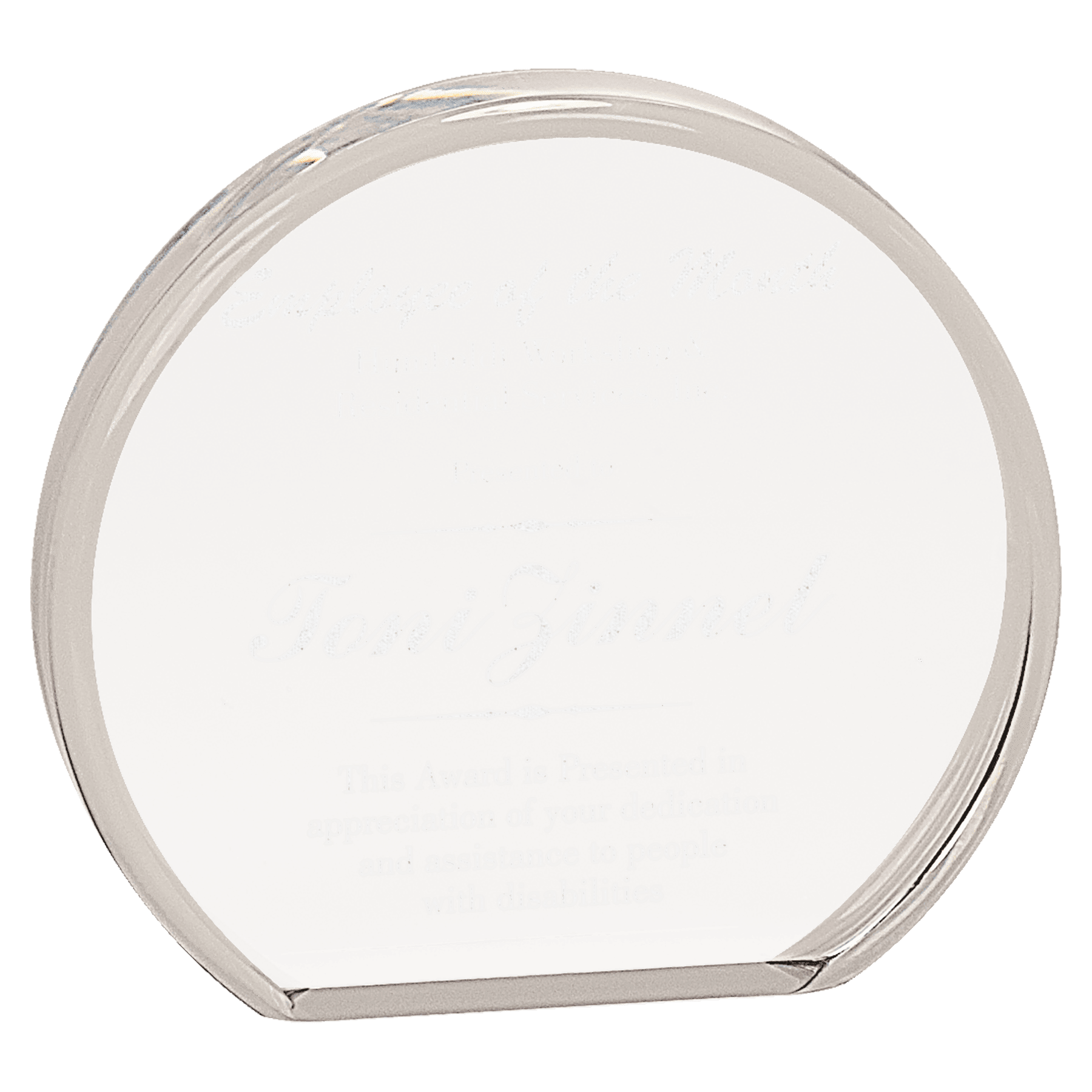 Clear Round Beveled Acrylic Blank