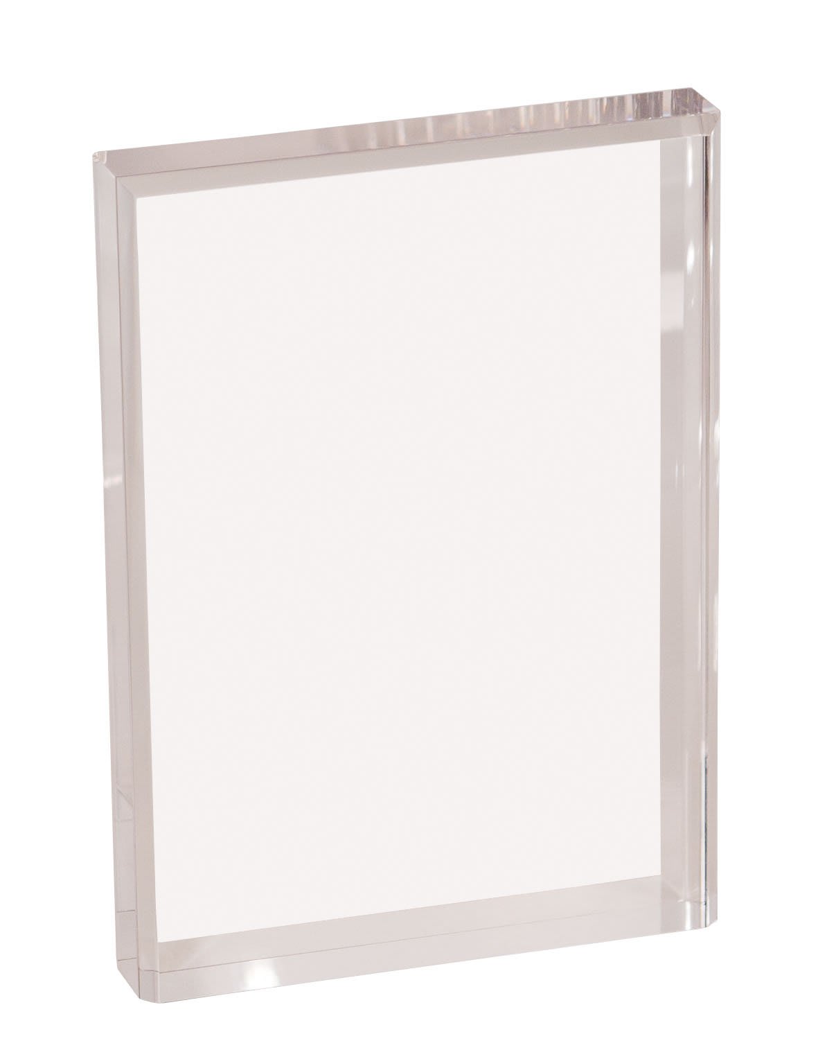 Clear Rectangle Beveled Acrylic Blank