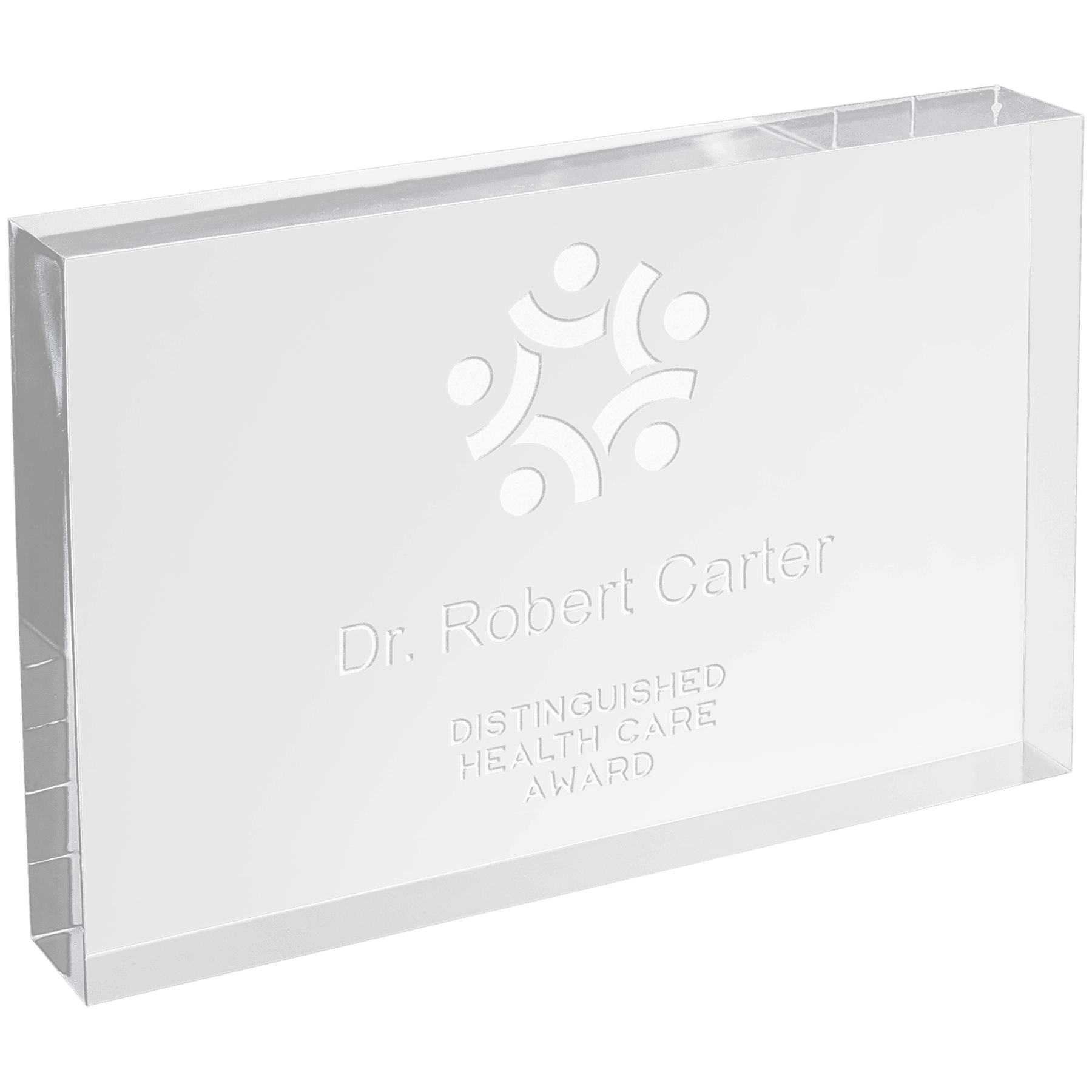 Clear Rectangle Square Cut Acrylic Award