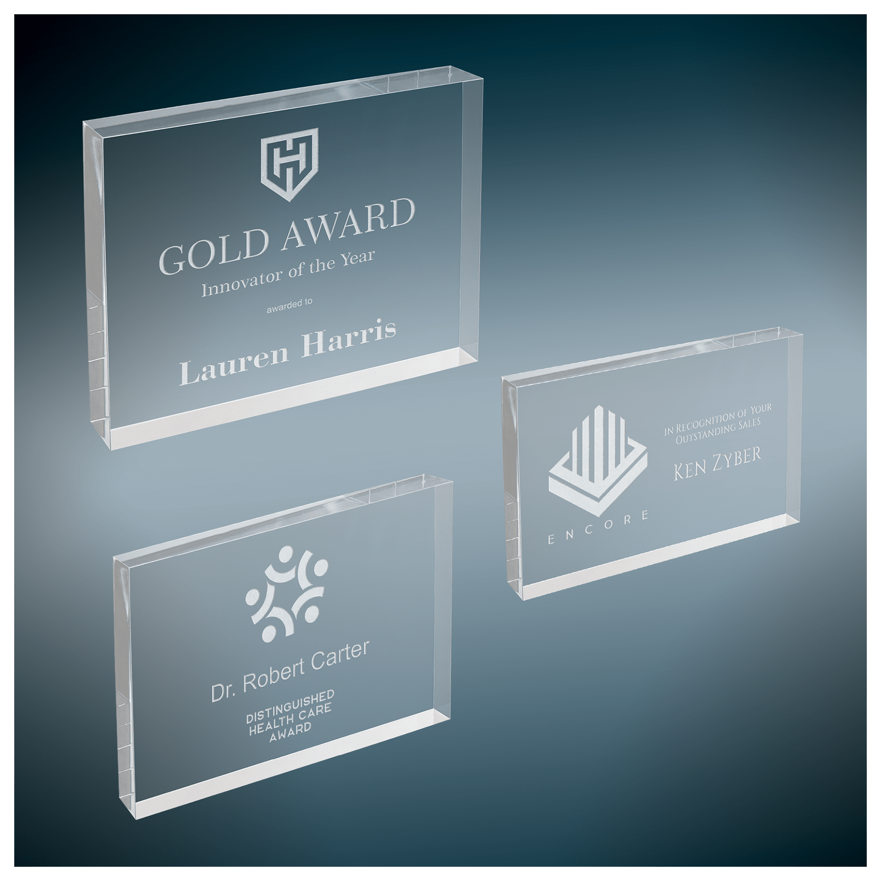 Clear Rectangle Square Cut Acrylic Sample Set