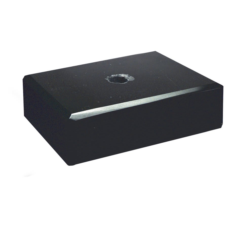 Black Centerhole Trophy Marble Lid (Not Countersunk)