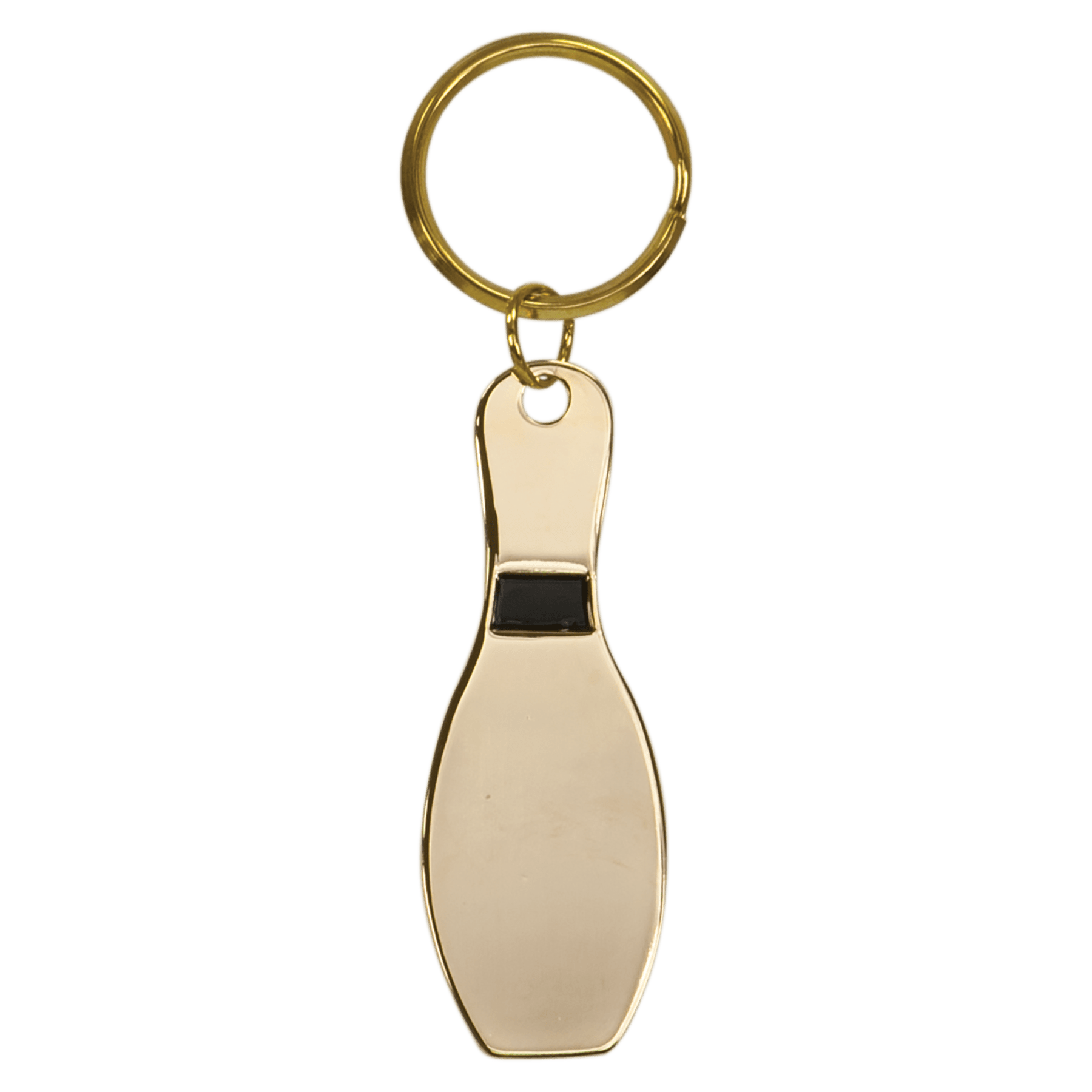Bowling Pin Brass Keychain