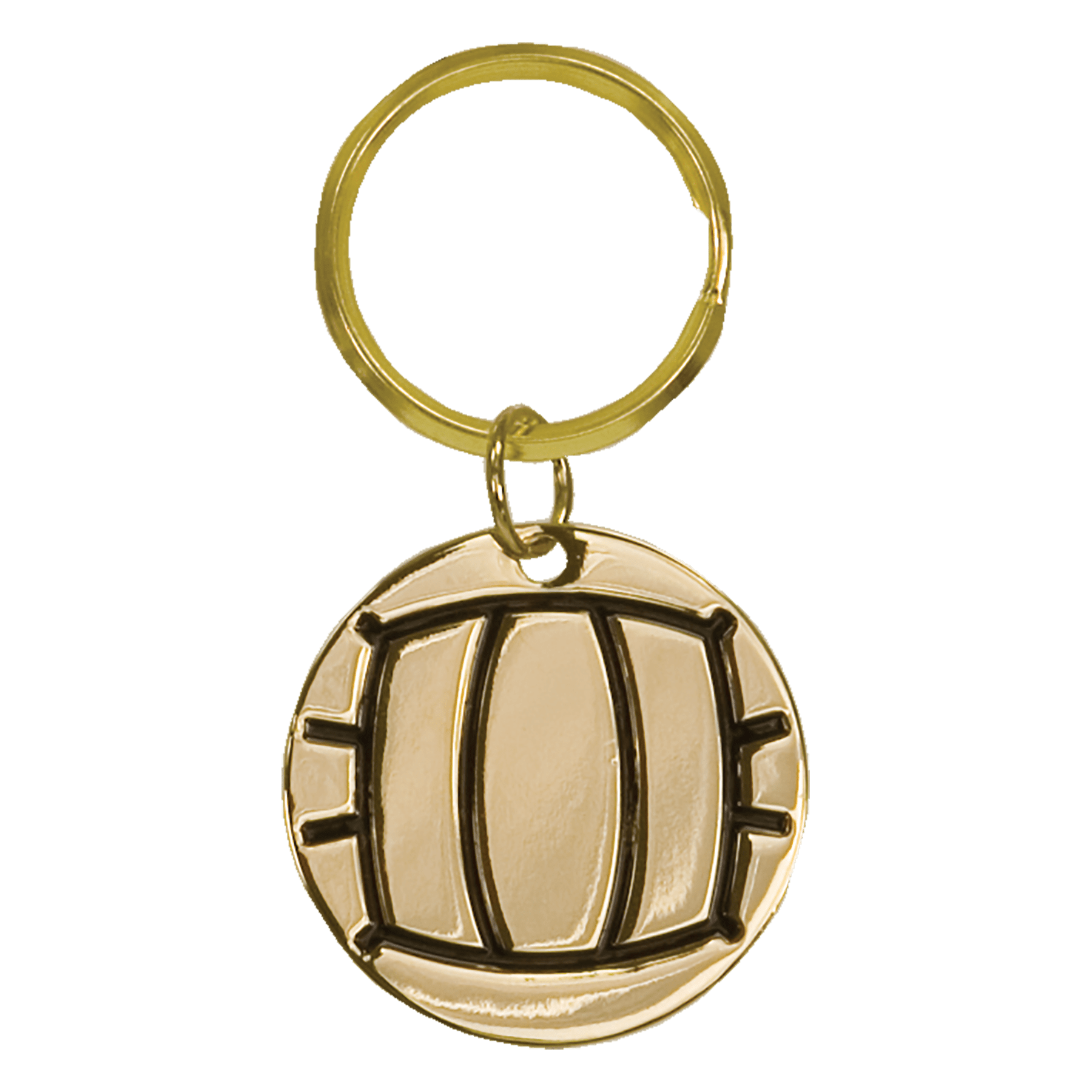 Volleyball Brass Keychain