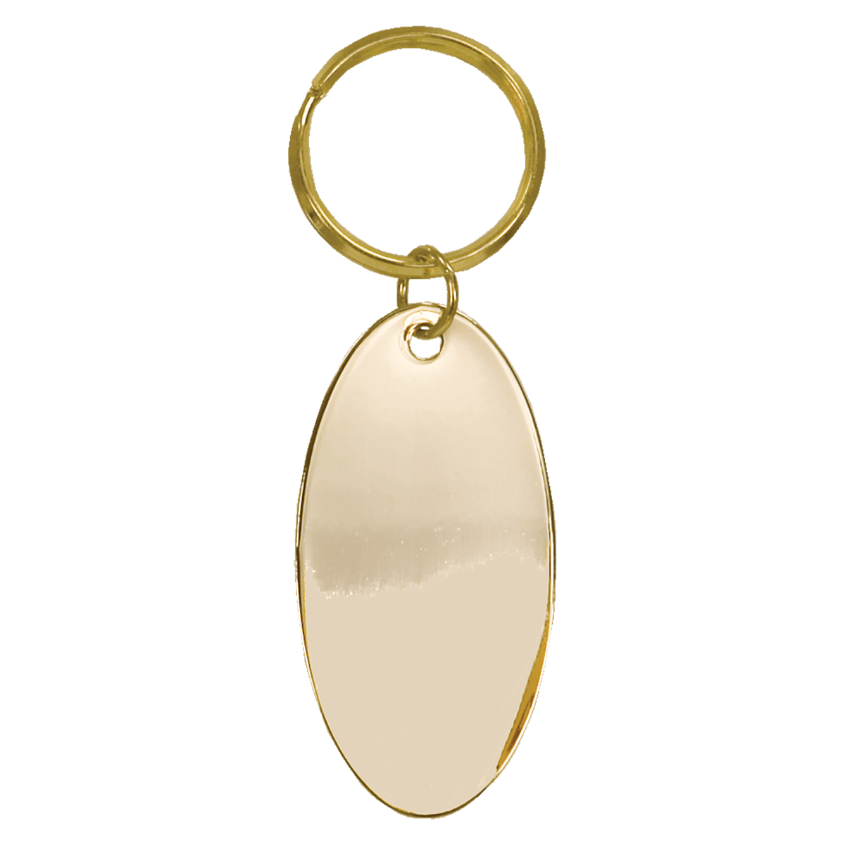 Oval Brass Keychain