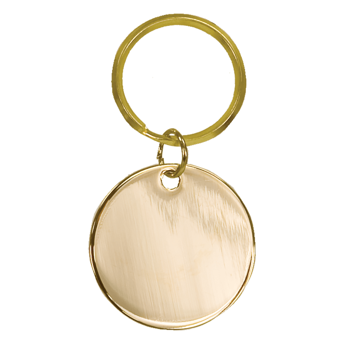 Blank Circle Brass Keychain