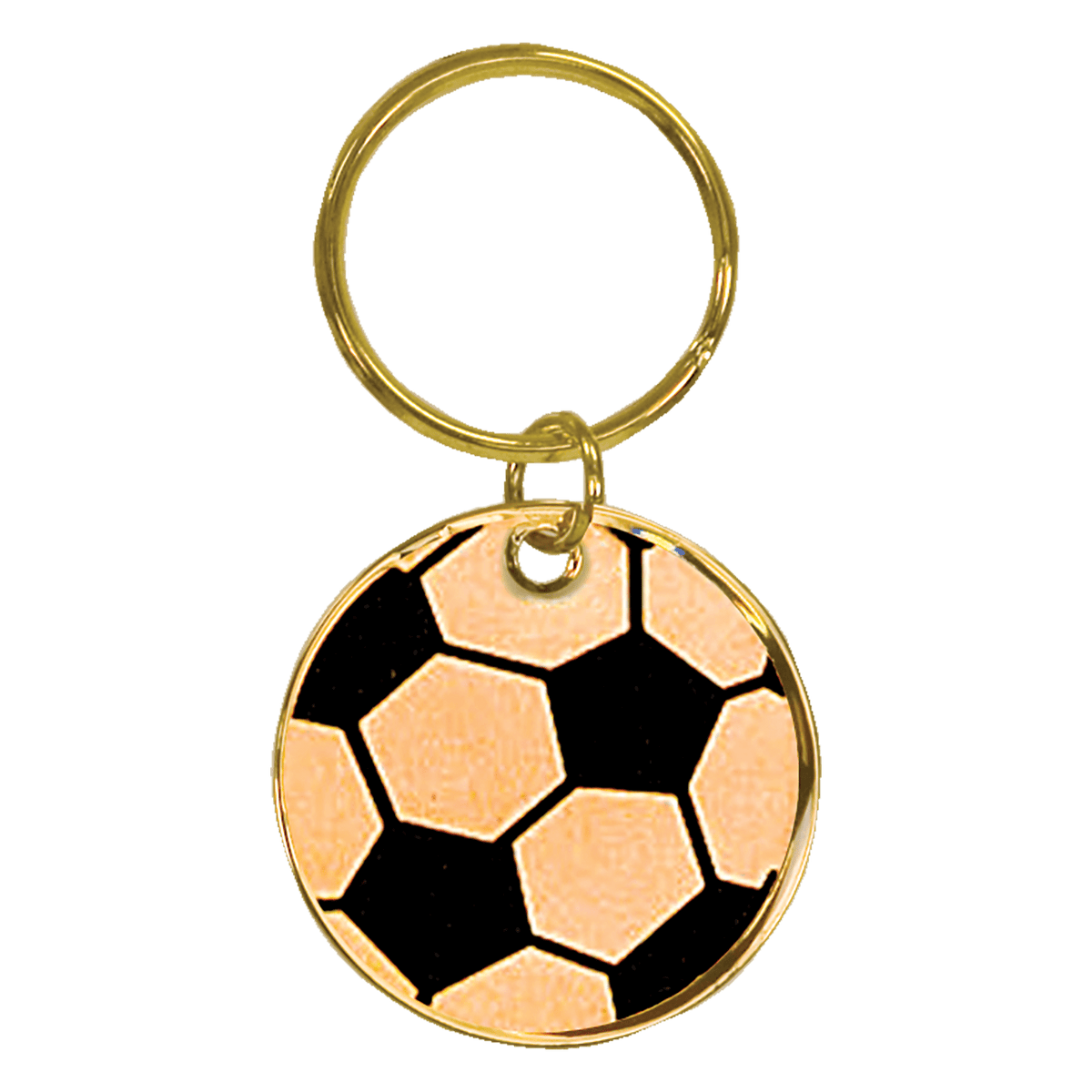 Soccer Brass Keychain