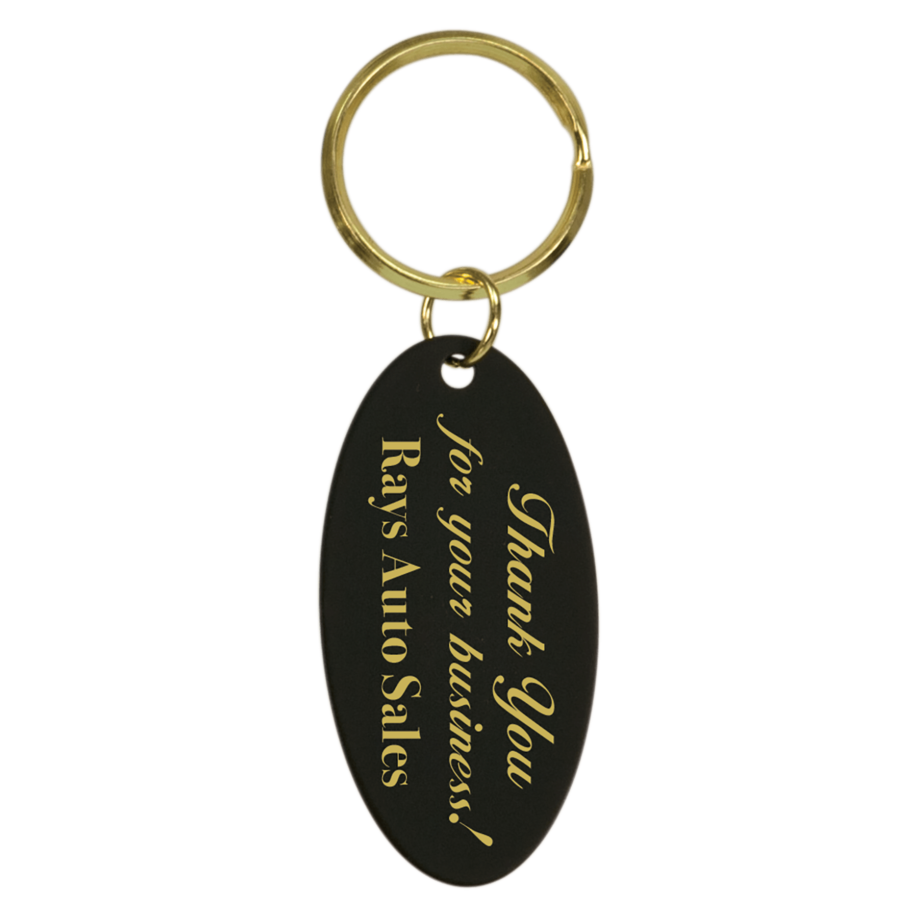 Oval Brass Keychain