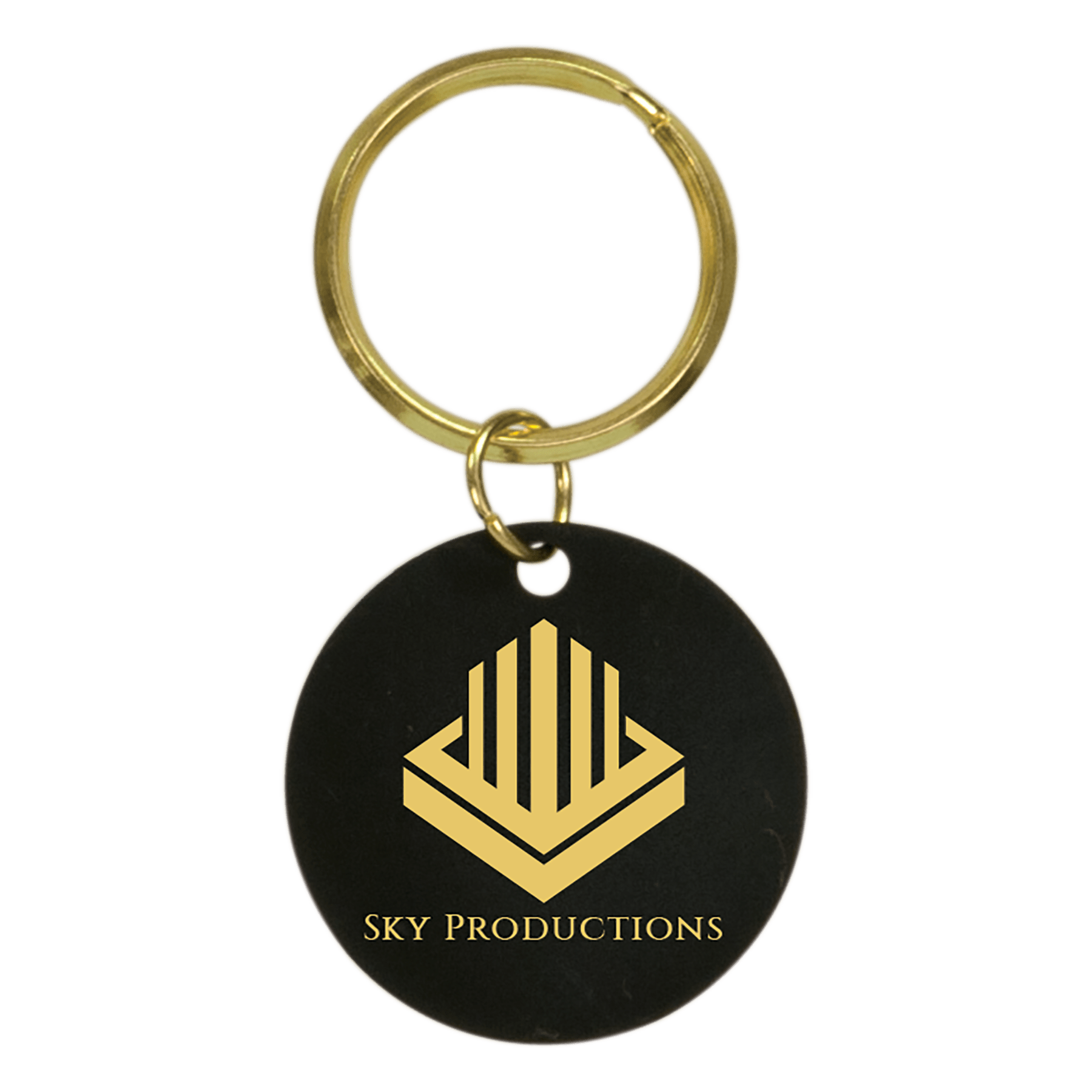 Blank Circle Brass Keychain