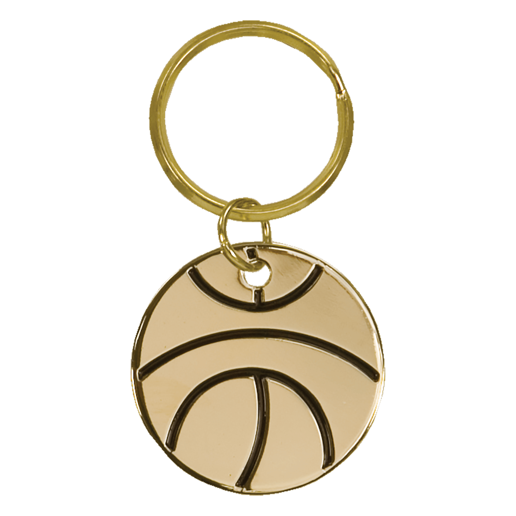 Basketball Brass Keychain
