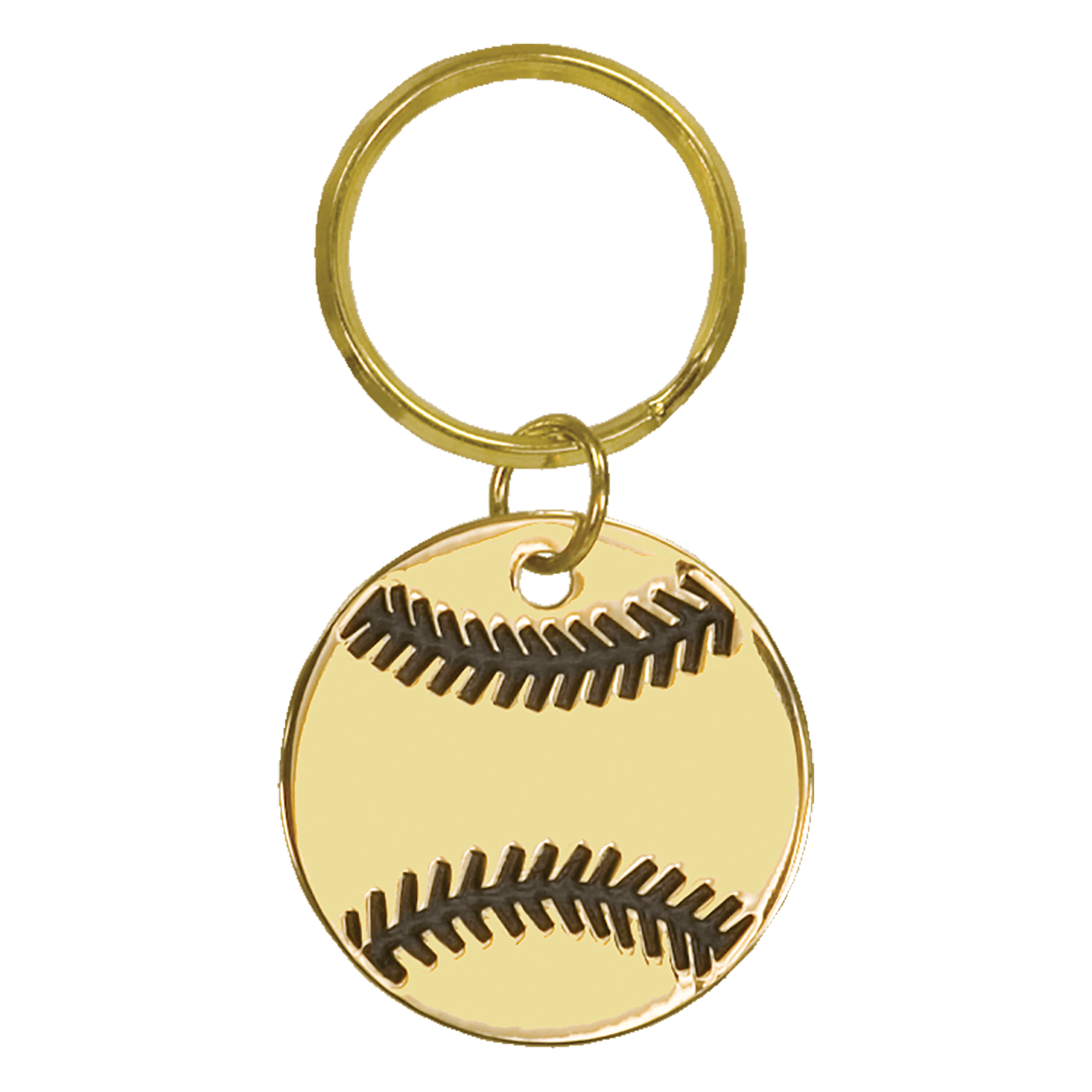 Baseball/Softball Brass Keychain