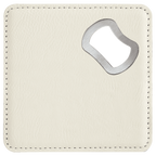 Leatherette Coaster & Bottle Opener Combo - Custom Engravable