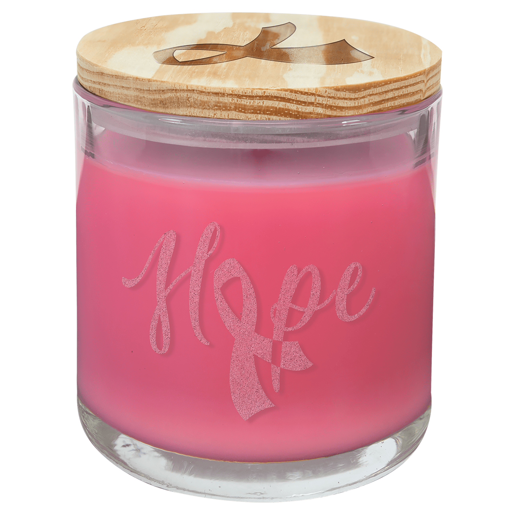Scented Candle in Glass Holder with Wood Lid
