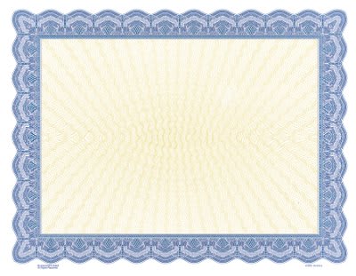 Bison Series Blank Certificate